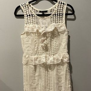 Romeo & Juliet COUTURE White Textured Casual Summer Dress VINTAGE